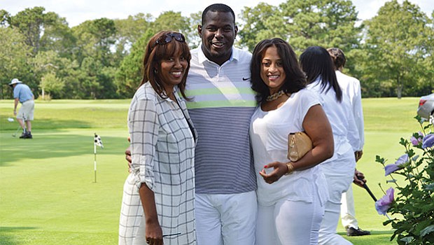 Rhonda Adams, Byron Chamberlain and Clara Arroyo at the 17th Annual Morrison Golf Classic Sponsored by Toyota