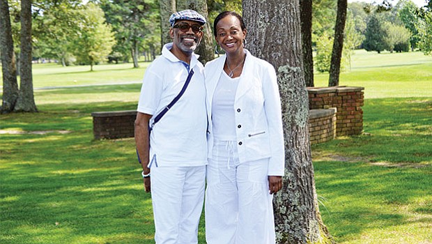 Robert Hatchett and Alva Adams-Mason at the 17th Annual Morrison Golf Classic Sponsored by Toyota