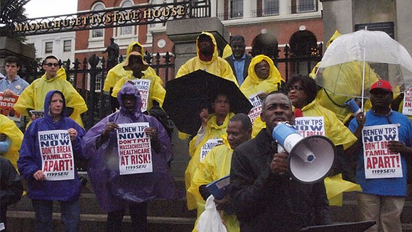 Members of the Haitian community rallied outside the State House last week, calling for renewed or permanent resident status for ... Members of the Haitian community rallied outside the State House last week, calling for renewed or permanent resident status for ...