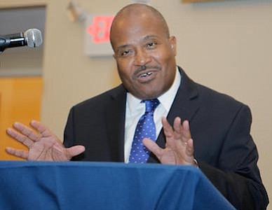 South Jersey Journal's Co-Founder, Editor & Publisher, Irv Randolph addresses the attendees at the 25 Most Influential African Americans in New Jersey and People Making A Difference Awards Ceremony.