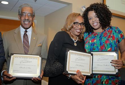 Most Influential African Americans in New Jersey recipients, State Senator, Ronald Rice; Director of New Jersey Redevelopment Authority, Leslie Anderson and President & CEO of United Way of Salem County, Monique Chadband.