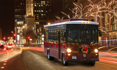 Trying to find a way to get into the holiday spirit? Take a tour aboard the Holly Jolly Trolley! Trying to find a way to get into the holiday spirit? Take a tour aboard the Holly Jolly Trolley!