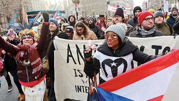 More than 100 people on Sunday marched from the South End’s Villa Victoria down Dartmouth Street and to Copley Square ... More than 100 people on Sunday marched from the South End’s Villa Victoria down Dartmouth Street and to Copley Square ...