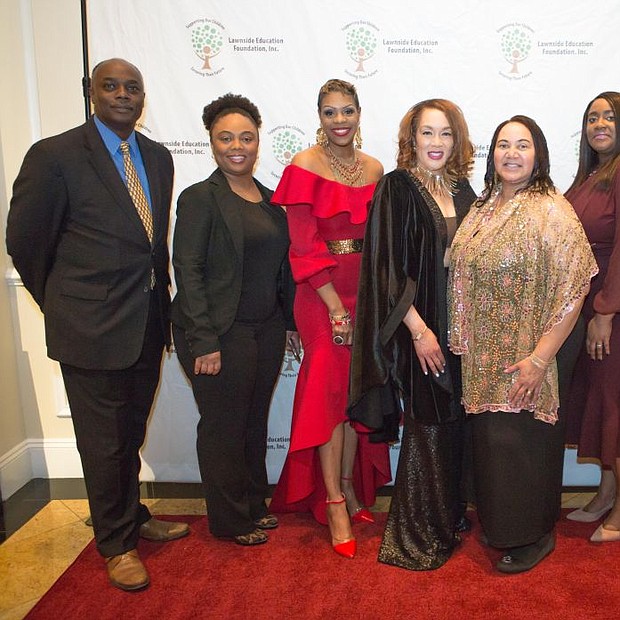 The Lawnside Education Foundation, Inc. 2017-18 Board of Trustees pictured (L to R) Christopher Raines, LaTosha Thomas, Dr. Stephanie James-Harris, Dr. Sandra G. Strothers, President, Judi-Lynn Willis, Vice-President, Shannon Crowley, Treasurer, Michele Vickers, and Douglas Hughes.