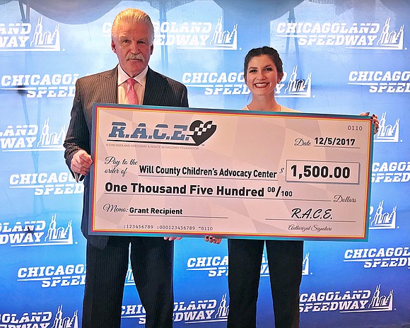 Will County State’s Attorney James Glasgow recently thanked the team at Chicagoland Speedway’s R.A.C.E. Foundation for a $1,500 contribution to ... Will County State’s Attorney James Glasgow recently thanked the team at Chicagoland Speedway’s R.A.C.E. Foundation for a $1,500 contribution to ...