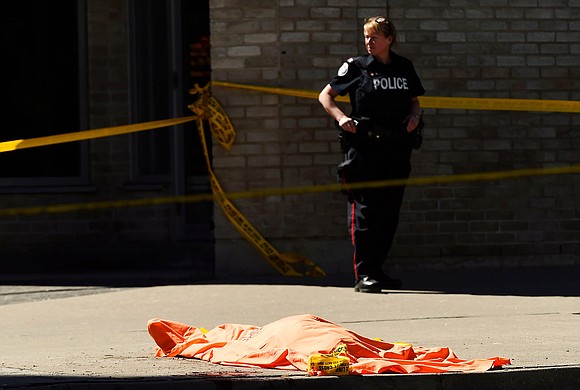 A rented van jumped onto a crowded Toronto sidewalk Monday, killing nine people and injuring 16 before the driver fled ... A rented van jumped onto a crowded Toronto sidewalk Monday, killing nine people and injuring 16 before the driver fled ...