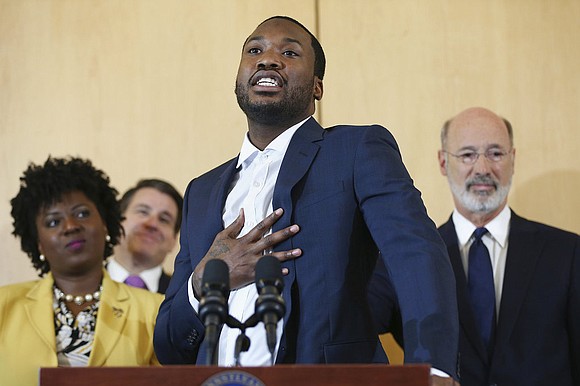 Just one week after a court ordered his immediate release from prison, Philadelphia-born rapper Meek Mill joined Pennsylvania's governor on ... Just one week after a court ordered his immediate release from prison, Philadelphia-born rapper Meek Mill joined Pennsylvania's governor on ...