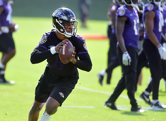 The Baltimore Ravens traded back into the first round of the 2018 NFL Draft to select rookie quarterback Lamar Jackson ... The Baltimore Ravens traded back into the first round of the 2018 NFL Draft to select rookie quarterback Lamar Jackson ...