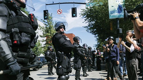 Protesters' injuries were sustained from crowd-control munitions fired by police, according to multiple news outlets and from activists on social ... Protesters' injuries were sustained from crowd-control munitions fired by police, according to multiple news outlets and from activists on social ...
