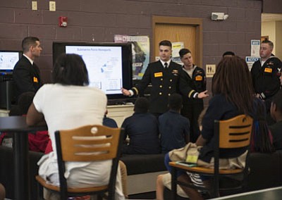 Crew members assigned to the Ohio-class ballistic missile submarine USS Maryland (SSBN 738) visited Fort Meade Teen Center at Fort ... Crew members assigned to the Ohio-class ballistic missile submarine USS Maryland (SSBN 738) visited Fort Meade Teen Center at Fort ...