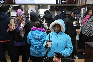 Customers enjoyed a free breakfast at a Chatham McDonald's restaurant on Jan. 18,2019 in honor of the late civil rights leader Dr. Martin L. King Jr. Photo Credit: Wendell Hutson