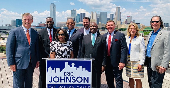 Mayor Mike Rawlings, along with other political officials, endorsed state Rep. Eric Johnson Tuesday to serve as the next mayor ... Mayor Mike Rawlings, along with other political officials, endorsed state Rep. Eric Johnson Tuesday to serve as the next mayor ...