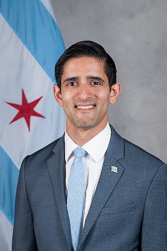 Samir Mayekar, Deputy Mayor, Economic Development
Mayekar brings the team significant experience from the public, private, and nonprofit sectors. Samir previously served in the Obama administration in the White House and at a federal infrastructure finance agency. As co-founder and CEO of NanoGraf Corporation, Samir built a green energy company that continues to grow in Bronzeville. Fluent in Spanish, Samir has deep neighborhood roots in Chicago, having served as board chair for a community-engaged youth theater in Albany Park and a GRAMMY-winning music ensemble serving the Back of the Yards. He holds a B.A. and M.B.A. from Northwestern University where he serves as a trustee.