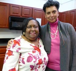 CACC’s new Executive Director Myra Oria (R) and Mihalia Steele Martin, the center’s supervising... CACC’s new Executive Director Myra Oria (R) and Mihalia Steele Martin, the center’s supervising...