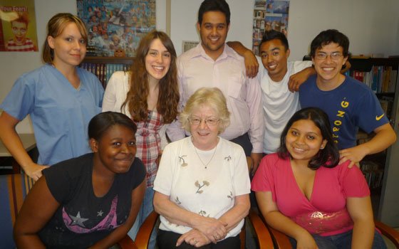 Susan Clark (front row, center) joins Choice Thru Education students and graduates at the agency’s Chelsea headquarters. Pictured... Susan Clark (front row, center) joins Choice Thru Education students and graduates at the agency’s Chelsea headquarters. Pictured...