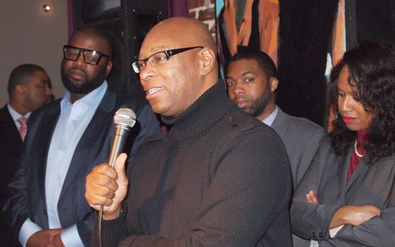 Restaurateur Darryl Settles addresses a gathering at the Live the Dream event held at Darryl’s Corner Bar and Kitchen.... Restaurateur Darryl Settles addresses a gathering at the Live the Dream event held at Darryl’s Corner Bar and Kitchen....
