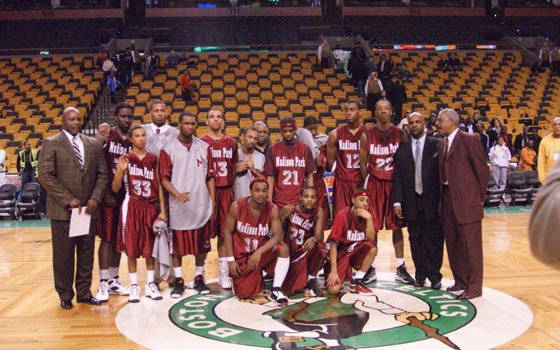 Right after losing a playoff game for the state championship, the Madison Park basketball team took time for one... Right after losing a playoff game for the state championship, the Madison Park basketball team took time for one...