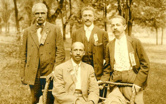 Niagara Movment members J.L. Clifford, L.M. Hershaw, F.H.M. Murray and W.E.B. Du Bois convened in Harper’s... Niagara Movment members J.L. Clifford, L.M. Hershaw, F.H.M. Murray and W.E.B. Du Bois convened in Harper’s...