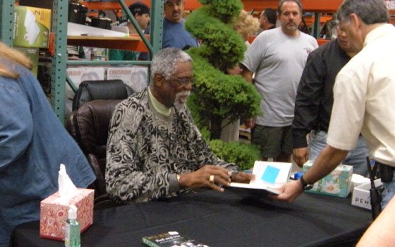 Former Boston Celtics great Bill Russell (left) signs copies of his new book, “Red and Me: My Coach,... Former Boston Celtics great Bill Russell (left) signs copies of his new book, “Red and Me: My Coach,...