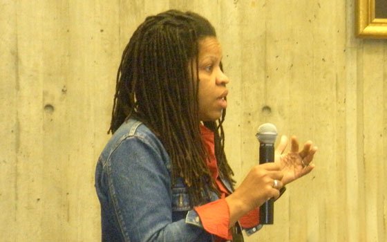 A concerned parent discusses issues in the Boston Public Schools system during a meeting of Black People for... A concerned parent discusses issues in the Boston Public Schools system during a meeting of Black People for...