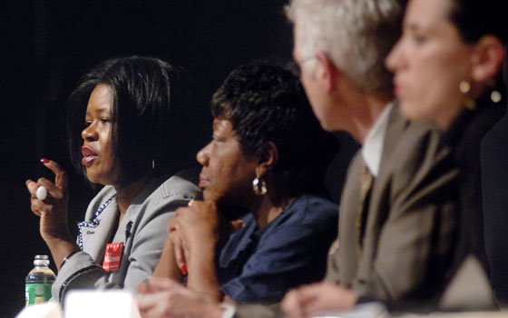Then-state Sen. Dianne Wilkerson (left) makes a point during a community forum held at Roxbury Community College on... Then-state Sen. Dianne Wilkerson (left) makes a point during a community forum held at Roxbury Community College on...