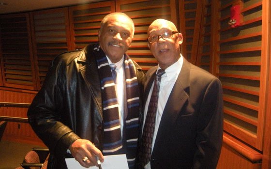 Tommie Smith (left) and John Carlos (right) pose for pictures at the 14th annual True Heroes of Sport... Tommie Smith (left) and John Carlos (right) pose for pictures at the 14th annual True Heroes of Sport...