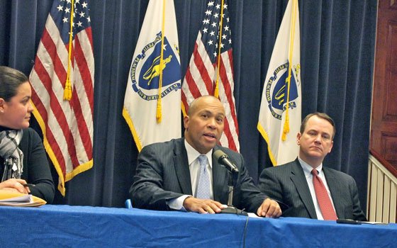 Gov. Deval Patrick speaks to reporters from ethnic news outlets in Massachusetts about his administration’s efforts to boost international... Gov. Deval Patrick speaks to reporters from ethnic news outlets in Massachusetts about his administration’s efforts to boost international...