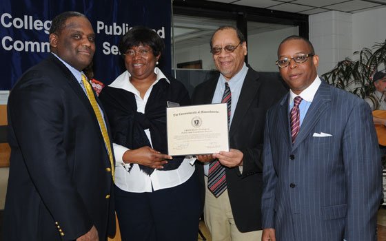 The College of Public and Community Service (CPCS) at UMass Boston recently celebrated its 40th anniversary. (L-R) Assistant... The College of Public and Community Service (CPCS) at UMass Boston recently celebrated its 40th anniversary. (L-R) Assistant...