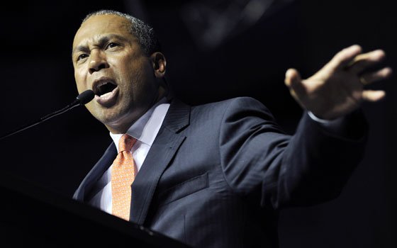 Gov. Deval Patrick addresses members of the state Democratic Convention, Saturday, June 4, 2011, at the Tsongas Arena in... Gov. Deval Patrick addresses members of the state Democratic Convention, Saturday, June 4, 2011, at the Tsongas Arena in...