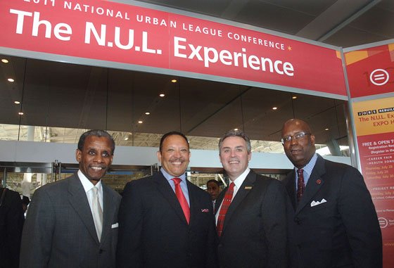 From left: George A. Russell Jr., executive vice president and director of Corporate Citizenship for State Street Corporation; Marc... From left: George A. Russell Jr., executive vice president and director of Corporate Citizenship for State Street Corporation; Marc...
