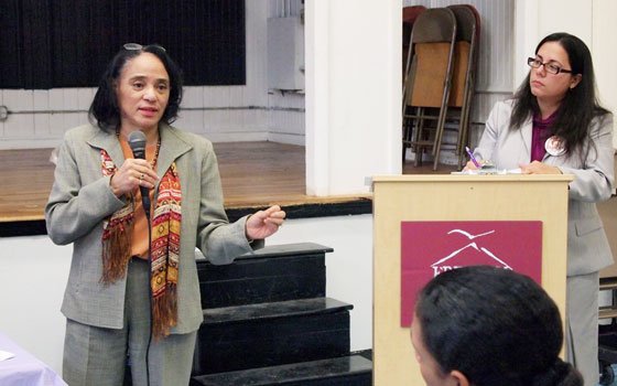 Boston Public Schools Superintendent Carol Johnson addresses parent activists during a meeting held at the Freedom House and organized... Boston Public Schools Superintendent Carol Johnson addresses parent activists during a meeting held at the Freedom House and organized...