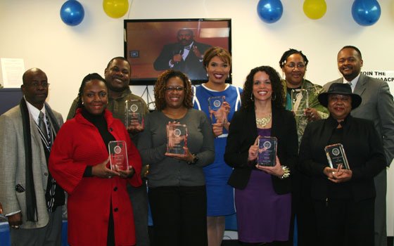 Gathered in Roxbury for the Boston NAACP Image Awards are (L-R) Dana Richardson, Euka Holmes, Darius... Gathered in Roxbury for the Boston NAACP Image Awards are (L-R) Dana Richardson, Euka Holmes, Darius...