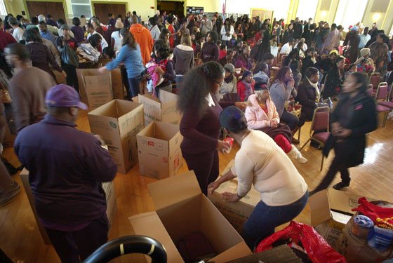 A huge outpouring of people joined together at Hibernian Hall in Roxbury to donate and facilitate the movement of... A huge outpouring of people joined together at Hibernian Hall in Roxbury to donate and facilitate the movement of...
