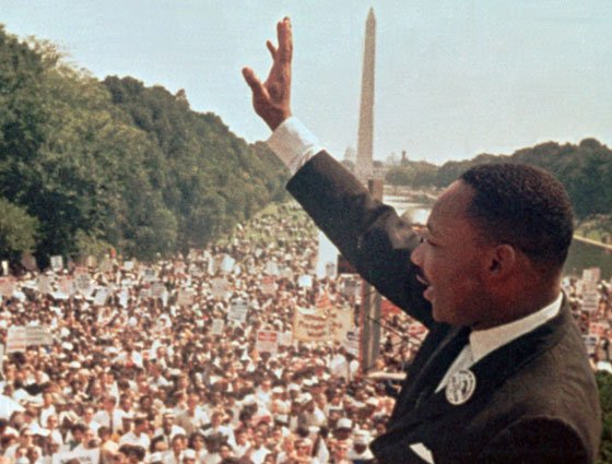 The Rev. Martin Luther King Jr. acknowledges the crowd at the Lincoln Memorial for his “I Have a... The Rev. Martin Luther King Jr. acknowledges the crowd at the Lincoln Memorial for his “I Have a...