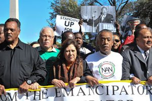Two marches that took place on Sat., Oct. 14,one day before the official dedication of... Two marches that took place on Sat., Oct. 14,one day before the official dedication of...