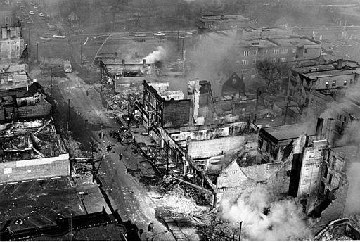 After the assassination of Dr. Martin Luther King, Jr., there were race riots, fires and mass destruction throughout numerous large cities in the U.S. by civilians.  