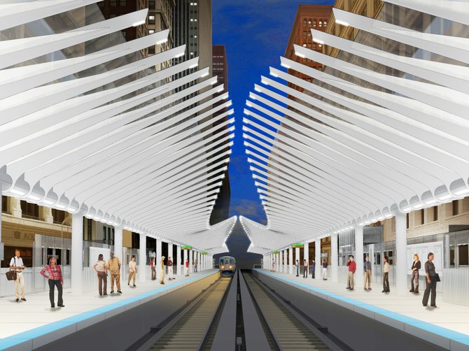 Chicago Transit Authority’s (CTA) elevated structure at Wabash - Washington will soon be transformed into what’s being called “a gateway for Millennium Park and the Loop.”