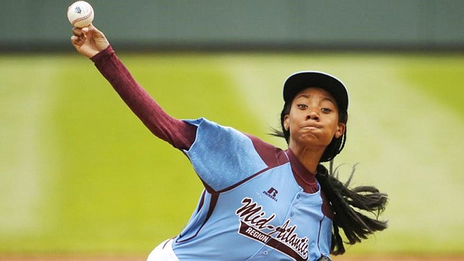 Aug. 15, 2014: Pennsylvania's Mo'ne Davis delivers in the first inning against Tennessee during a baseball game in United States pool play at the Little League World Series tournament in South Williamsport, Pa.