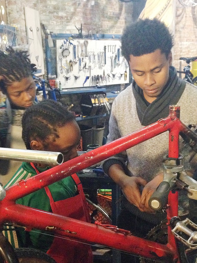 Jamel Trig is a full-time mentor/repairman/mechanical instructor at the Experimental Station’s, 6100 S. Blackstone Ave., Blackstone Bicycle Works Program (BBWP).  The bike shop is dedicated to promoting ecological practices and empowering youth, teaching mechanical skills, job skills, and business literacy to boys and girls from the underserved Woodlawn neighborhood and Chicago's broader south side.