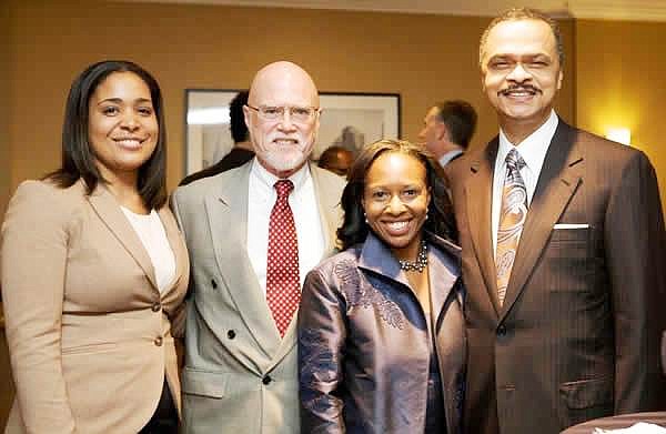 (L-R) Four members of Chicago State University Foundation: Kelly Hutchinson, H. Timothy Allwardt, Lisa H. Huff, Maurice Grant, Chairman