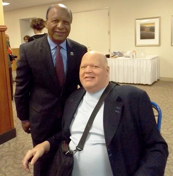 L-R: Ill. Secretary of State, Jesse White and Rev. Tyrone Crider, of Mt. Calvary Baptist Church on Chicago’s south side is in need of a heart transplant.