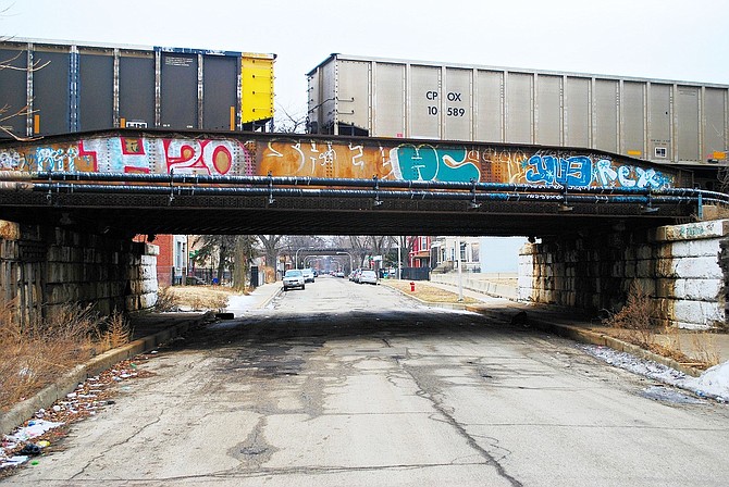 This viaduct shown here at South Spalding Avenue is an example of viaducts across Chicago in need of upgrades. Chicago Mayor Rahm Emanuel and the Chicago Department of Transportation (CDOT) announced plans to upgrade 80 viaducts in neighborhoods across the city to make much needed infrastructure improvements.