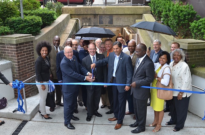 Metra and Flossmoor officials attend ribbon cutting last month of $4 million renovation of Flossmoor train station. 