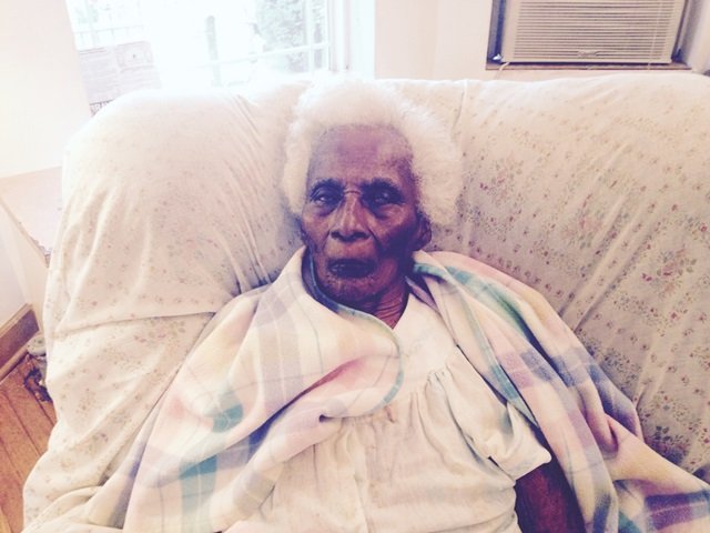 Rosie Atchison celebrates her 104th birthday in Chicago's Englewood neighborhood.