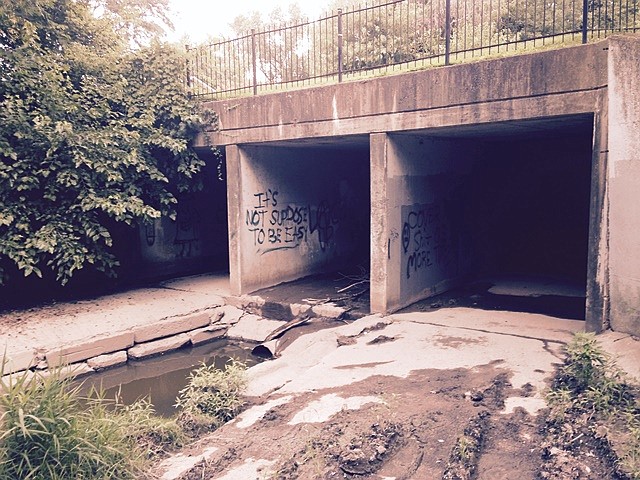 Swastikas and other markings were recently discovered on several Tinley Park, Ill. residences and other properties, including this bridge near 168th and Gaynelle streets.