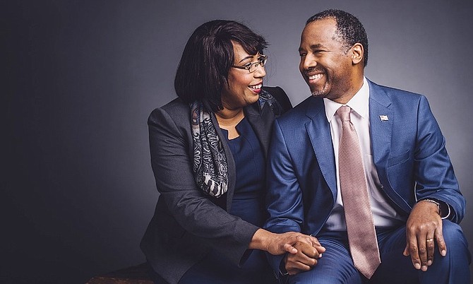 Dr. Ben Carson, a conservative who is married to Candy Carson, is tied with Donald Trump as a front runner in an Iowa Poll.