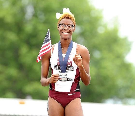 Chicagoan Shamier Little wins the silver medal in the 400 meter hurdles at the World Track and Field Championships in Beijing, China.
