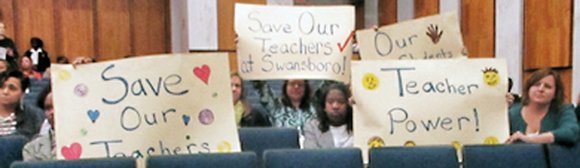 Dozens of angry teachers, parents and students protested Richmond Public Schools’ plan to move 10 teachers from four elementary schools ...