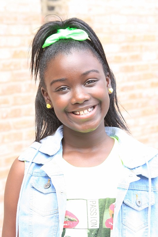 Telah Anderson, a 10-year-old Matteson, Ill., girl, portrays Maxine in the Best Christmas Pageant Ever! play scheduled to open this month at the Provision Theater, 1001 W. Roosevelt Rd., Chicago.