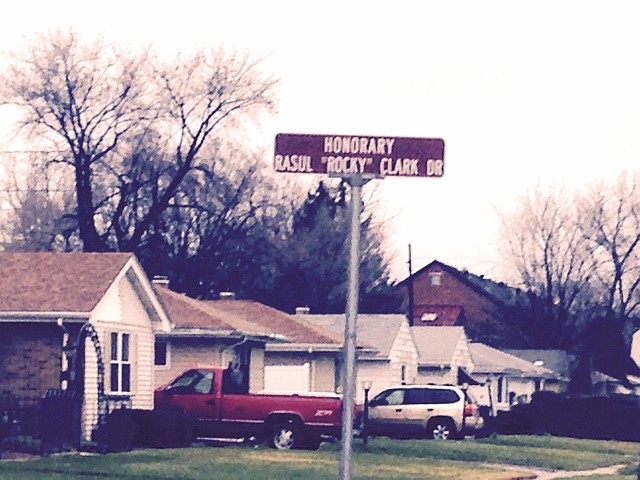 A street in south suburban Robbins, Ill. was named for deceased former football player Rocky Clark. 